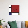 Magnetische Wandtafel Mondrian im modernen Design als Wanduhr Aktion