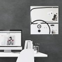 Magnetische Wandtafel-Uhr mit Schlüsselanhänger, modernes Design Cinquino Auswahl