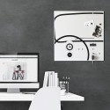 Magnetische Whiteboard-Wanduhr in modernem Design Cinquino