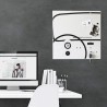 Magnetische Wandtafel-Uhr mit Schlüsselanhänger, modernes Design Cinquino Auswahl