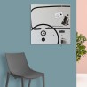 Magnetische Wandtafel-Uhr mit Schlüsselanhänger, modernes Design Cinquino Verkauf