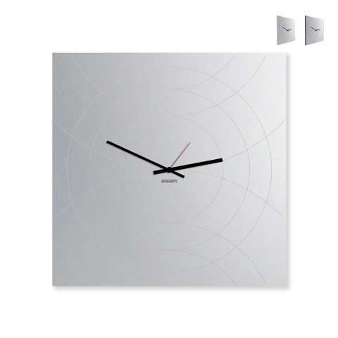 Quadratische Wanduhr Spiegel im modernen Design Narciso Aktion