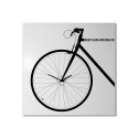 Moderne quadratische Fahrrad-Wanduhr 50x50cm Design Bike On