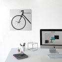 Moderner quadratischer Wanduhren 50x50cm Design Fahrrad Bike On Verkauf