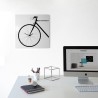 Moderne 50x50cm quadratische Wanduhr Design Fahrrad Bike On Verkauf