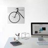 Moderner quadratischer Wanduhren 50x50cm Design Fahrrad Bike On Verkauf