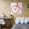 Quadratische Wanduhr 80x80cm Design Fahrrad Bike On Big Verkauf