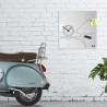 Wanduhr mit Schlüsselhalter und magnetischer Tafel Vespa Scooter Clock Verkauf
