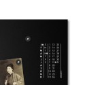 Magnetische Kalender-Wandtafel mit Uhr, horizontal, Design S-Enso Lagerbestand