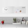 Horizontale magnetische Whiteboard-Wanduhr in modernem Design Post It