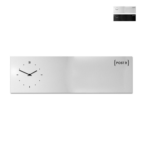 Horizontale magnetische Whiteboard-Wanduhr in modernem Design Post It