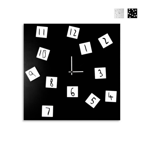 Quadratische Wanduhr 50x50cm modernes Design mit magnetischen Zahlen Changing Aktion