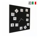 Quadratische Wanduhr 50x50cm modernes Design mit magnetischen Zahlen Changing Angebot