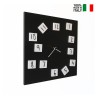 Quadratische Wanduhr 50x50cm modernes Design magnetische Zahlen Wechselnd Angebot