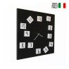 Quadratische Wanduhr 50x50cm modernes Design mit magnetischen Zahlen Changing Angebot
