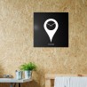 Dekorative moderne Wanduhr quadratisch 50x50 cm You Are Here Verkauf