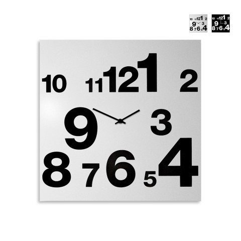 Wanduhr 50x50cm modernes abstraktes Design minimal Numbers Aktion