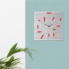 Moderner dekorativer quadratischer Wanduhr für das Wohnzimmer Crossword Rabatte