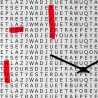 Moderner dekorativer quadratischer Wanduhr für das Wohnzimmer Crossword Sales