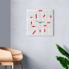 Moderne dekorative quadratische Wohnzimmerwanduhr Crossword