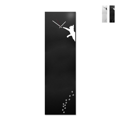 Wanduhr vertikal 30x100cm magnetisches Memoboard modernes Design Cat Aktion