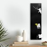 Wanduhr vertikal 30x100cm magnetisches Memoboard modernes Design Cat Modell