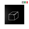 Quadratische Wanduhr 50x50cm minimalistisches geometrisches Design Cube
