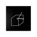 Quadratische Wanduhr 50x50cm geometrisches minimales Design Cube Angebot