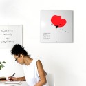 Quadratische Wanduhr mit Kalender, modernes Design, Mohnblume Katalog