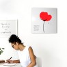 Quadratische Wanduhr mit Kalender, modernes Design, Mohnblume Katalog