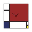 Moderner Wanduhr mit Magnettafel-Design Mondrian Big Angebot