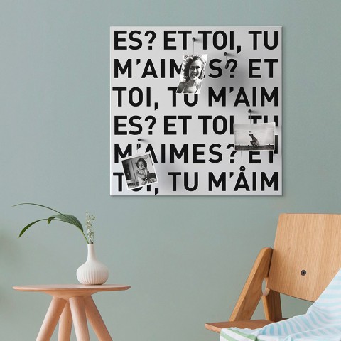 Dekorative magnetische Wandtafel romantisch Et-toi, tu m'aimes? Aktion