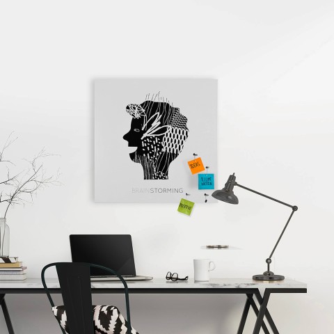 Magnetische Tafel quadratisch 50x50cm modernes Büro Brainstorming Aktion