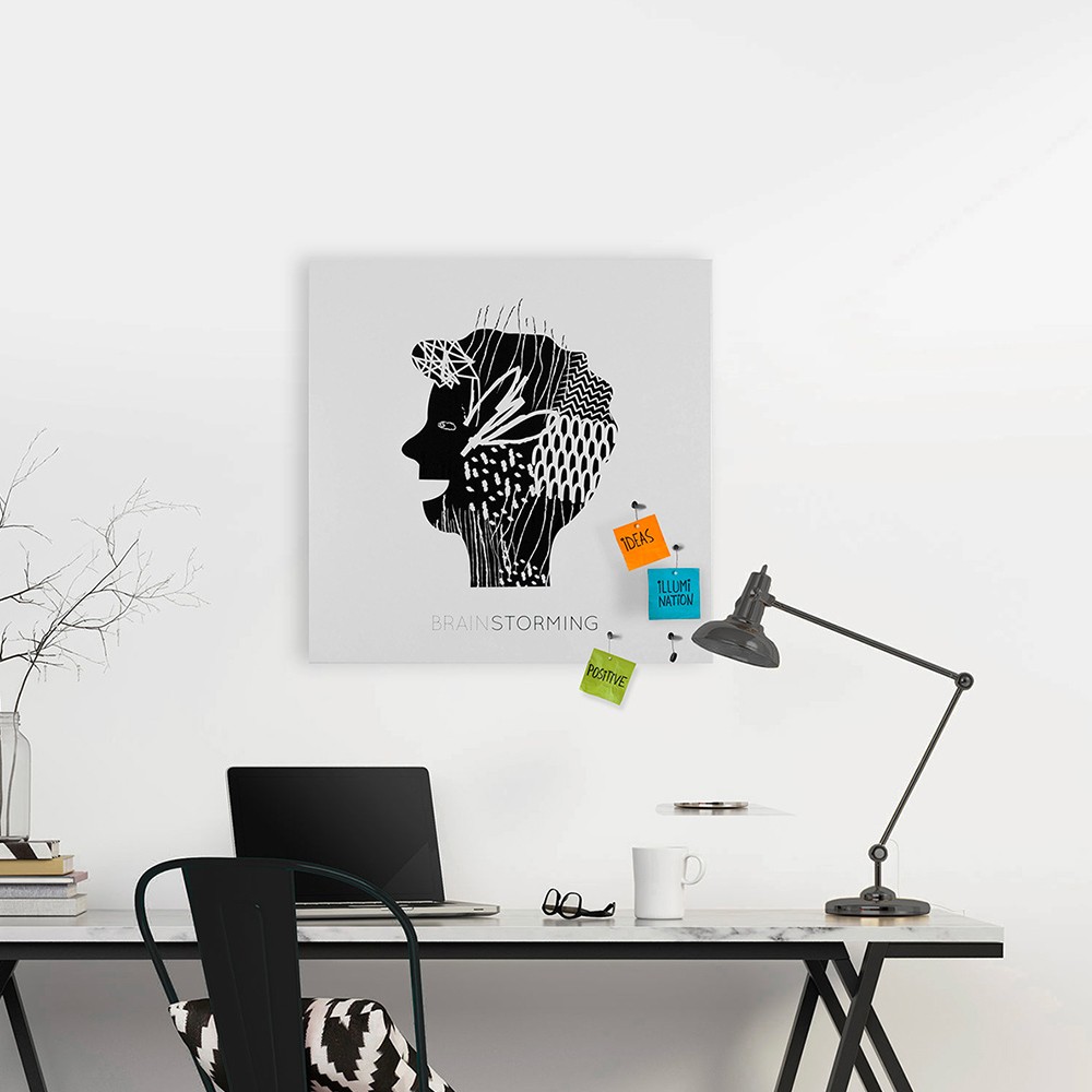 Magnetische Tafel quadratisch 50x50cm modernes Büro Brainstorming