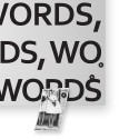 Magnetisches Memoboard 50x50cm quadratisch Wandmontage modernes Design Words Rabatte