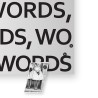 Magnetisches Memoboard 50x50cm quadratisch Wandmontage modernes Design Words Rabatte