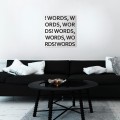 Magnetisches Memoboard 50x50cm quadratisch Wandmontage modernes Design Words Aktion