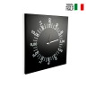 Quadratische Wanduhr modernes minimalistisches Design 50x50cm Only Hours