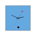 Modernes buntes quadratisches Wanduhren-Design Kunst Mirò Angebot