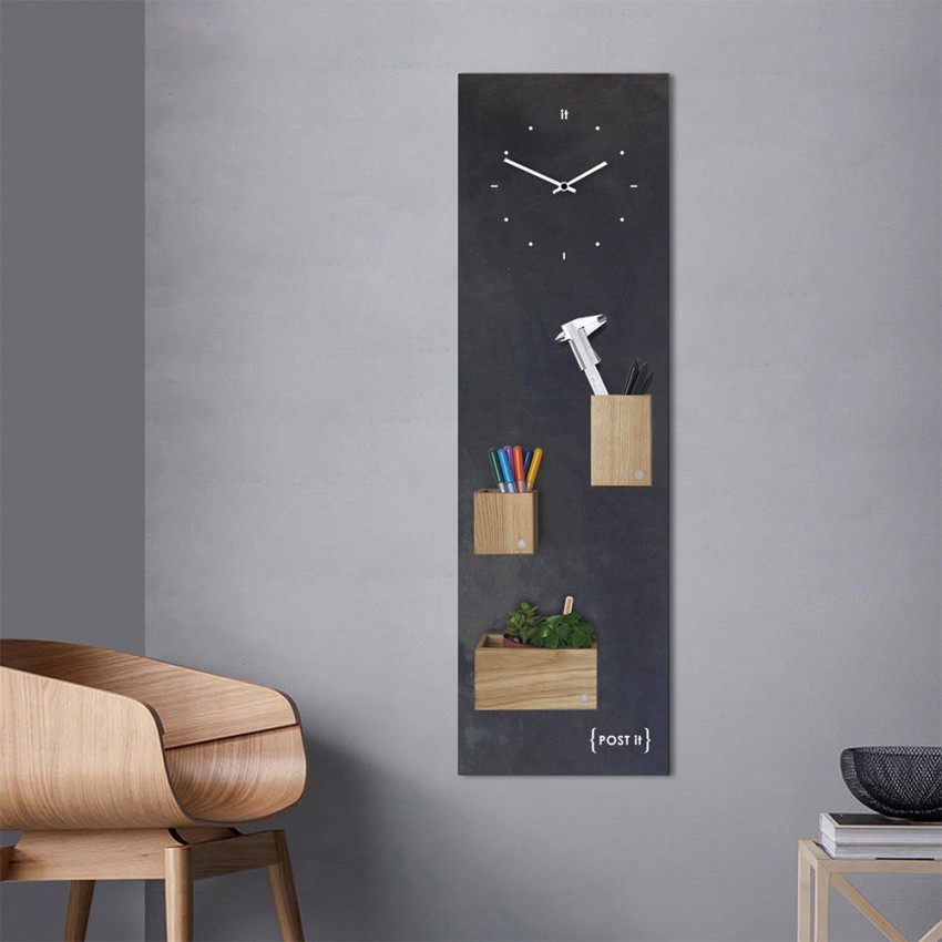 Wanduhr Magnettafel Vertikal Post It Industrial