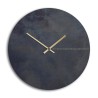 Moderne minimalistische Wanduhr rund schwarz-gold Black Moon Angebot