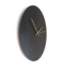 Moderne minimalistische Wanduhr rund schwarz-gold Black Moon Sales