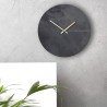 Moderne minimalistische Wanduhr rund schwarz-gold Black Moon Aktion
