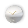 Runde Wandspiegeluhr im modernen Design, golden Elegance Sales