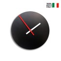 Runde Wanduhr im modernen Minimal-Design, schwarz, trendy Verkauf