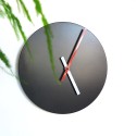 Runde Wanduhr im modernen Minimal-Design, schwarz, trendy Rabatte