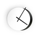 Moderne minimalistische runde Wand uhr in Weiß und Schwarz Eclissi Angebot
