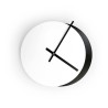 Moderne minimalistische runde Wand uhr in Weiß und Schwarz Eclissi Angebot