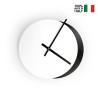 Moderne minimalistische runde Wand uhr in Weiß und Schwarz Eclissi Verkauf
