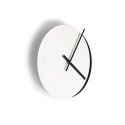 Schwarze weiße runde Wanduhr mit minimalem modernem Design Eclissi